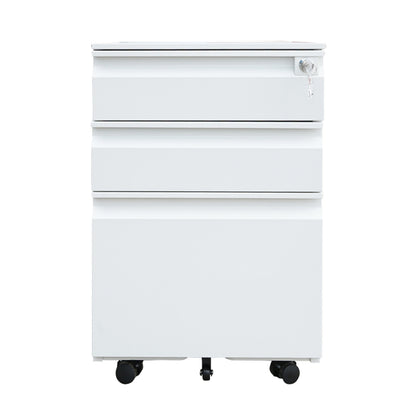 Classifier, metal filing cabinet 3 drawers with wheels 600X390X520mm, RAL7035 Breckner Germany