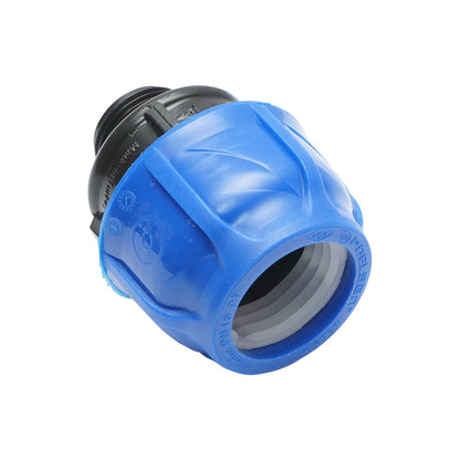 Compression fitting with external thread D40mmx1 inch, PN16, for irrigation systems