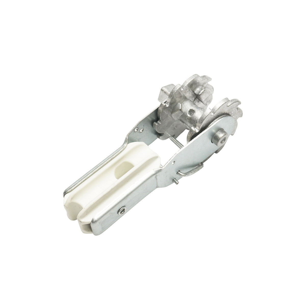 Ratchet tensioner and end insulator for electric fence wire