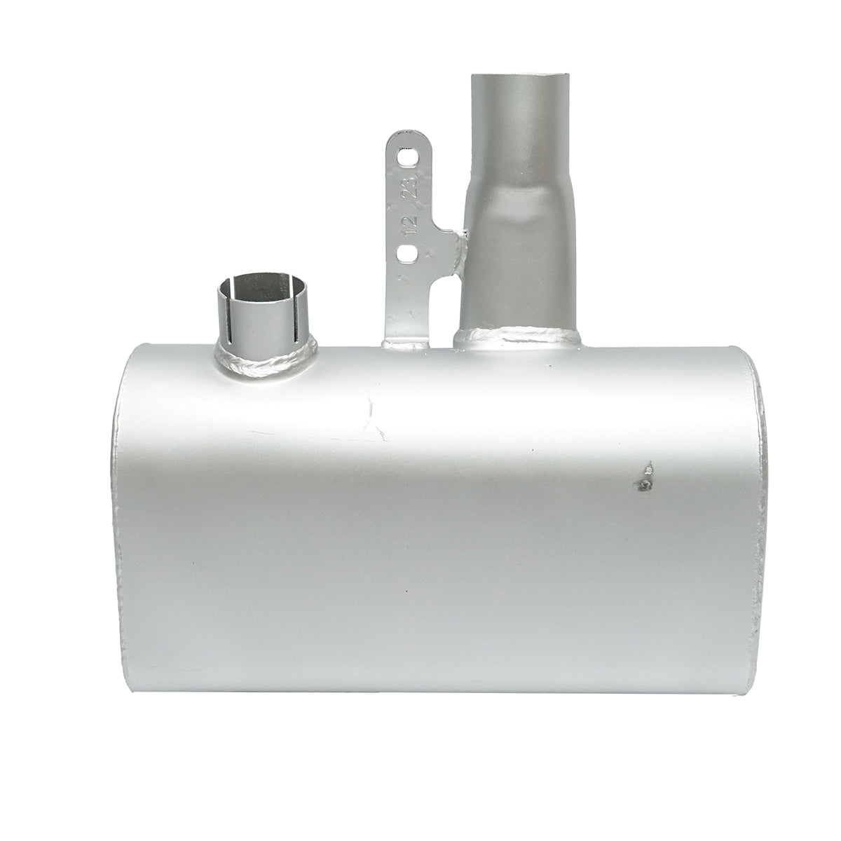 Exhaust muffler New Holland, Case IH OEM code CNH 1.15.001 AA