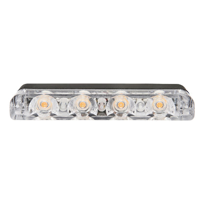 Set of 8 strobe lights with 4 LEDs, yellow light 12V Breckner Germany