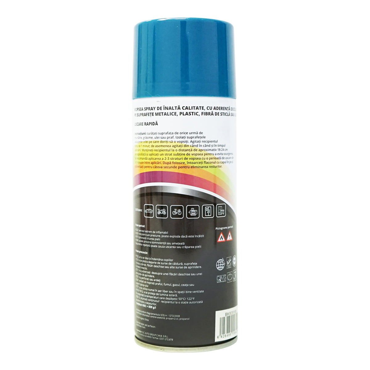 Professional blue automotive spray paint type Lemken with quick drying 450ml MAGIC