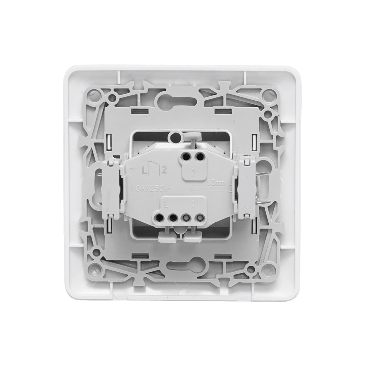 Simple white switch ST 220V - 250V, 10A built-in