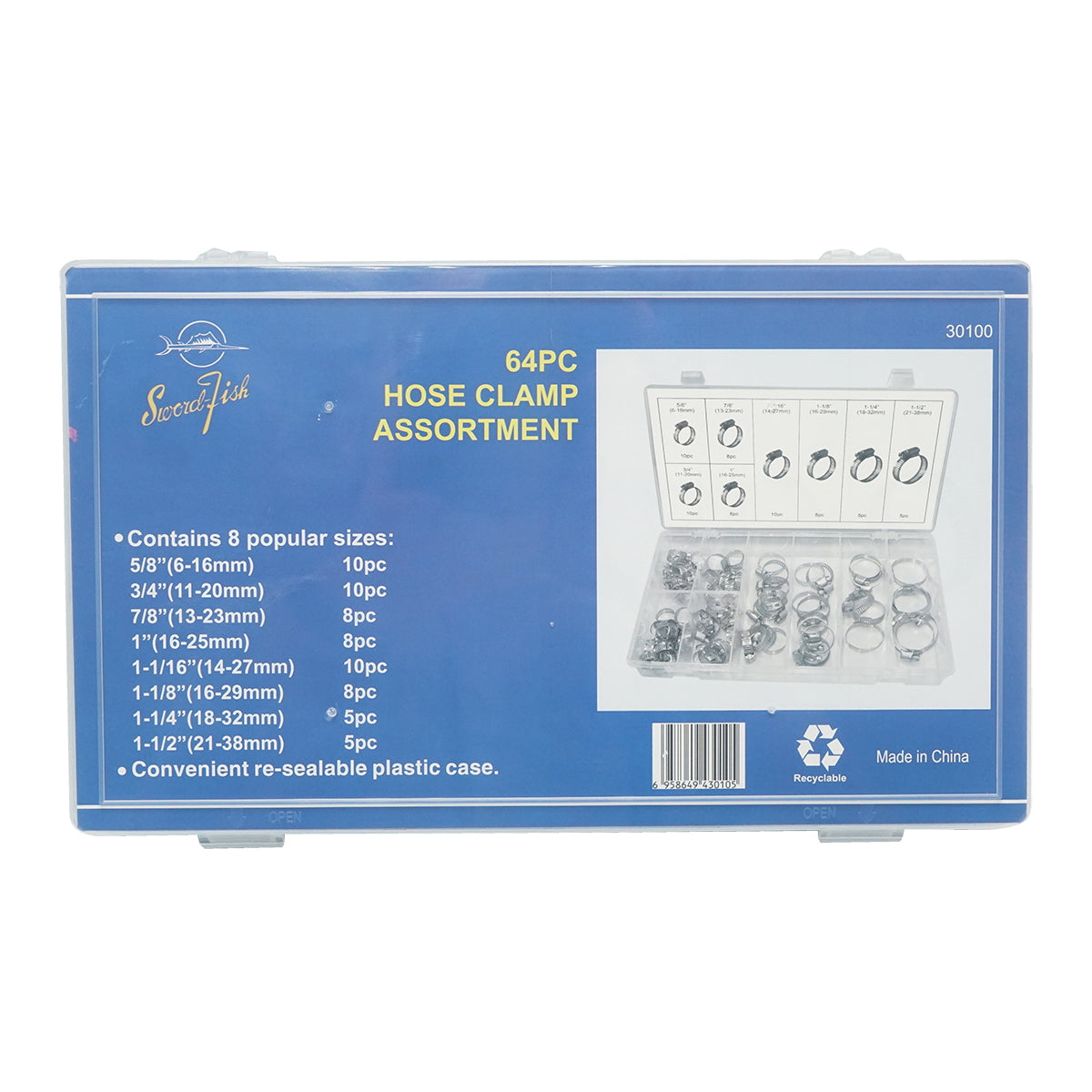 Clamping collar tool set with screws 64 pieces Breckner Germany