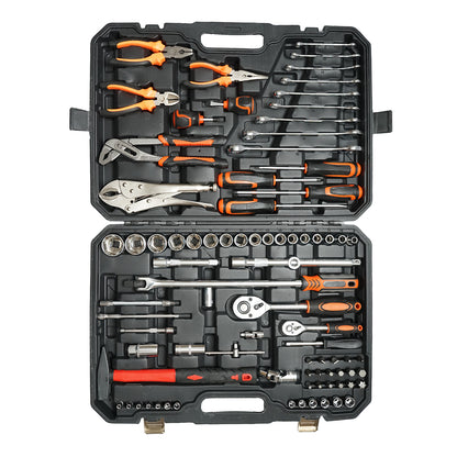 Socket wrench set, fixed, bits, screwdrivers, and tools 86 pieces Breckner Germany