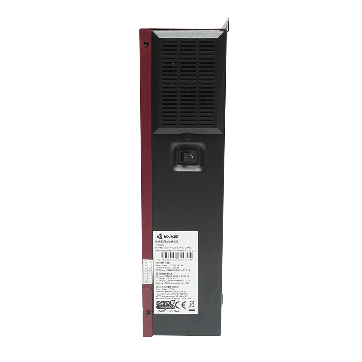 Hybrid solar inverter 1.6 KW, 12V, 80A MPPT, single-phase, OFF-GRID, EVO-2000 Bourget