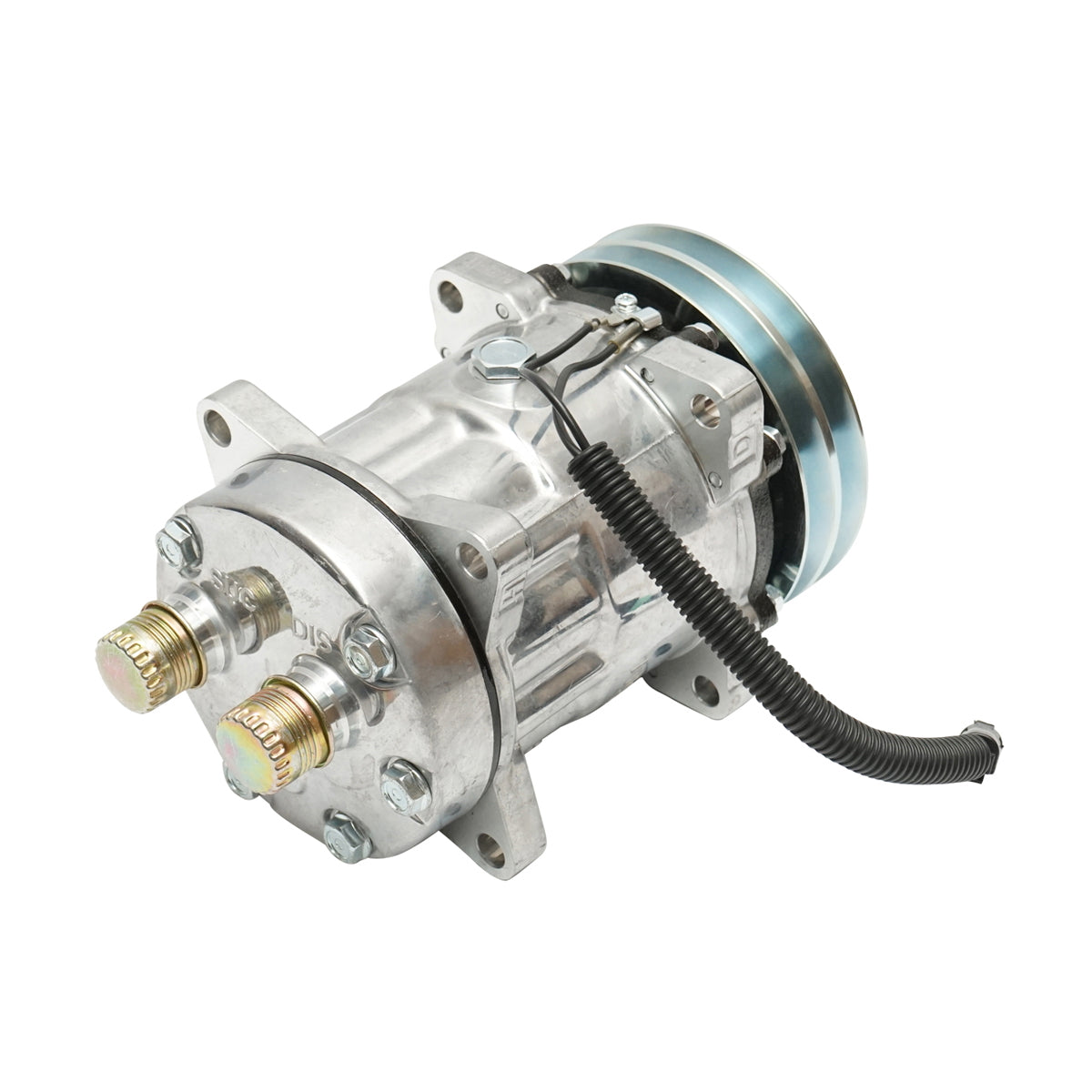 A/C air compressor for Landini, Massey Ferguson, Deutz-Fahr, Lamborghini OEM codes 3538725M91, 3550921M91, 3552611M91, 392214A1, 6005016248, 001103234, 01103234