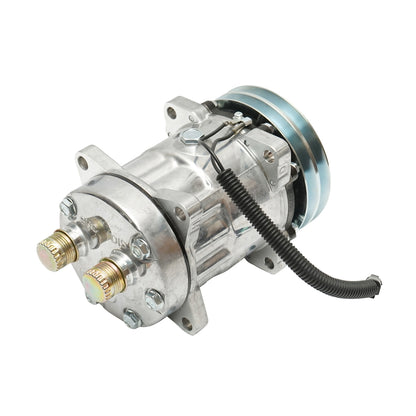A/C air compressor for Landini, Massey Ferguson, Deutz-Fahr, Lamborghini OEM codes 3538725M91, 3550921M91, 3552611M91, 392214A1, 6005016248, 001103234, 01103234