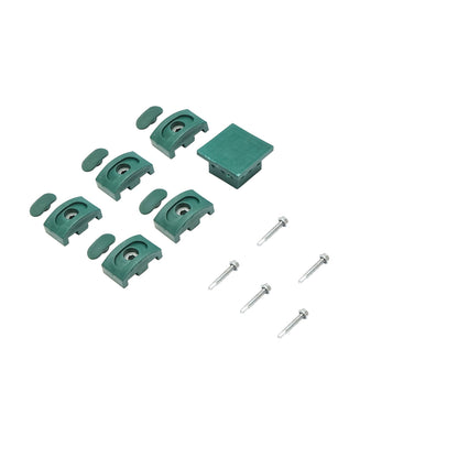 Post for fence panel/net 2430x50x50mm, RAL6005 with net fixing clamps