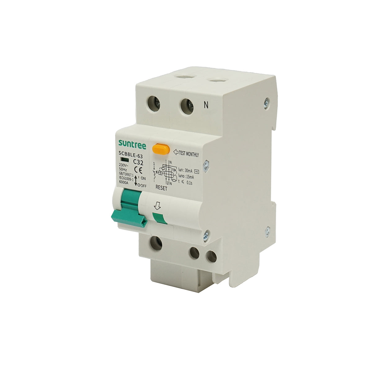 Differential safety 1P+N, 32A, 30mA Suntree