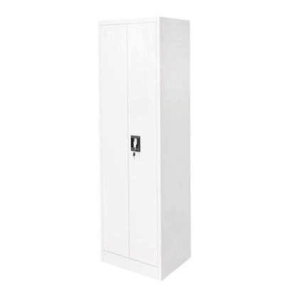 Metal cabinet with dimensions 1700x500x400mm with 2 secured doors, for cleaning products, gray Breckner Germany