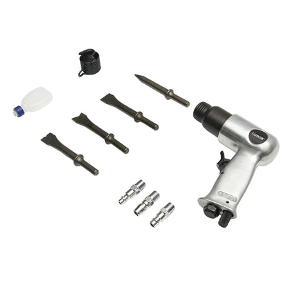 6.3 Bar pneumatic impact hammer with 3 types of quick couplers and 4 Hoteche chisels