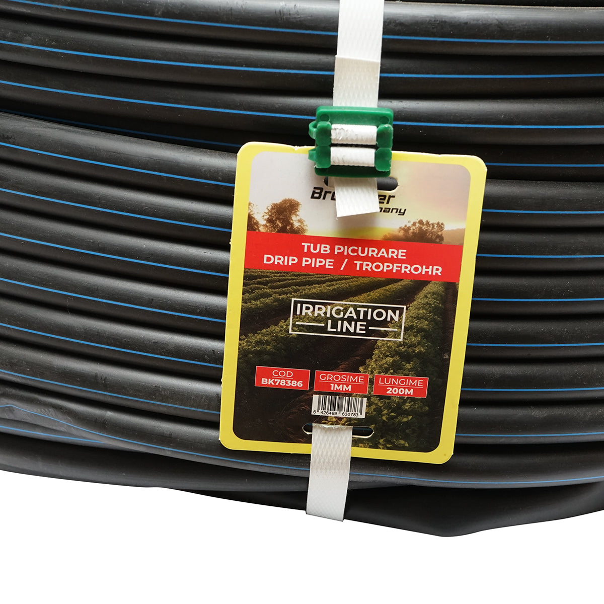 Blind drip tube for irrigation D16 mm without holes 200m Breckner Germany