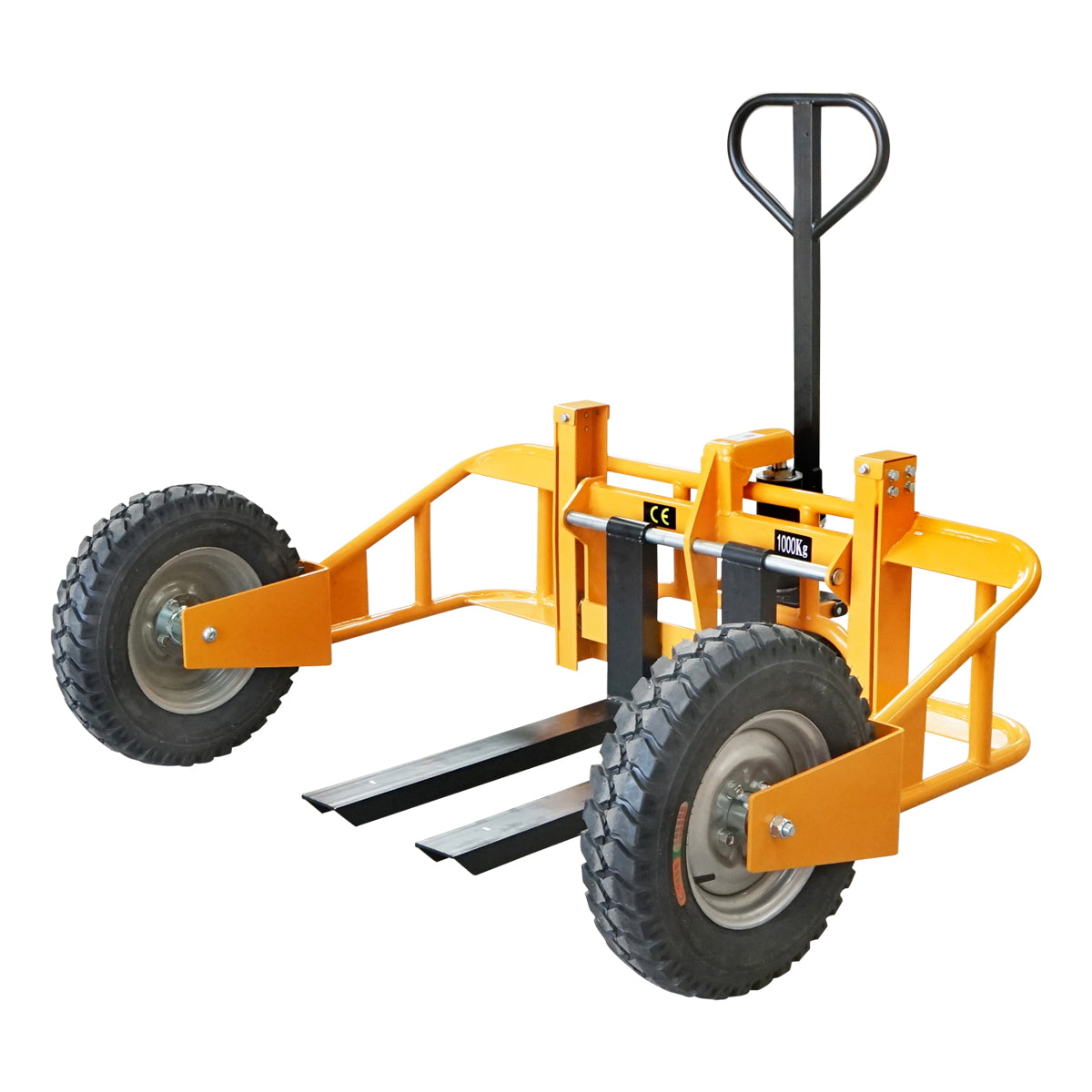 Pallet truck for rough terrain, maximum load 1T, fork length 800mm