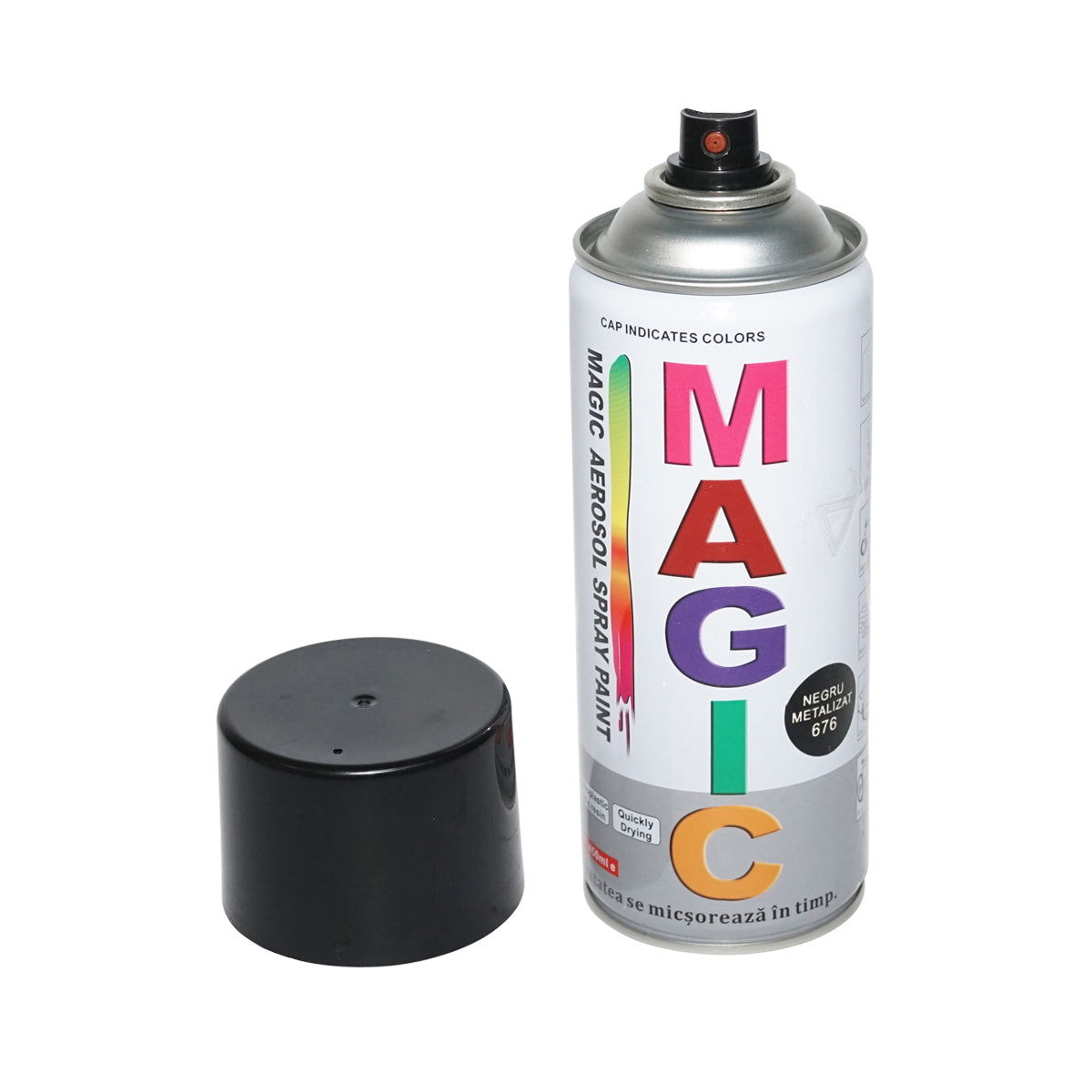 Magic black metallic spray paint 676 400 ml