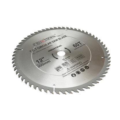 Crownman 300x25.4mm circular saw blade for wood, max speed 5000rpm, 60 teeth, industrial
