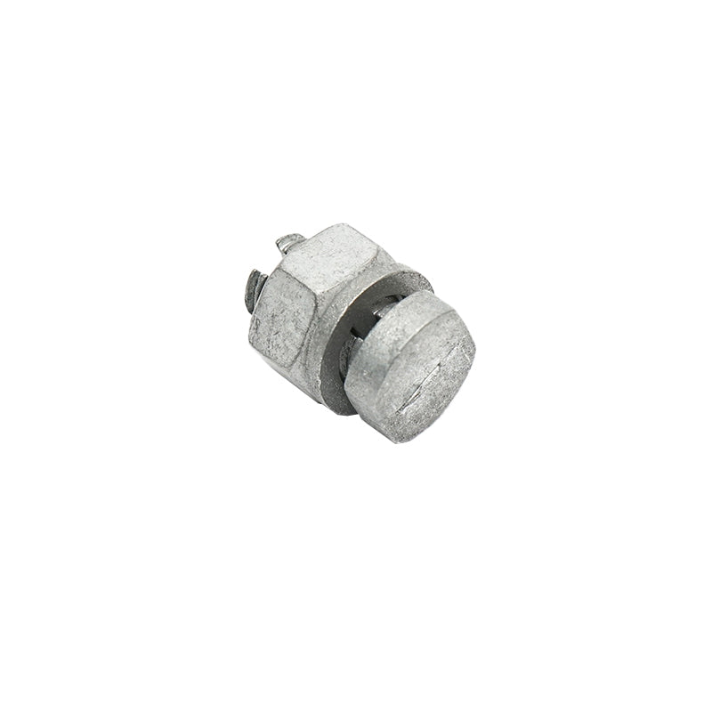 Electric wire connector through threading for electric fence
