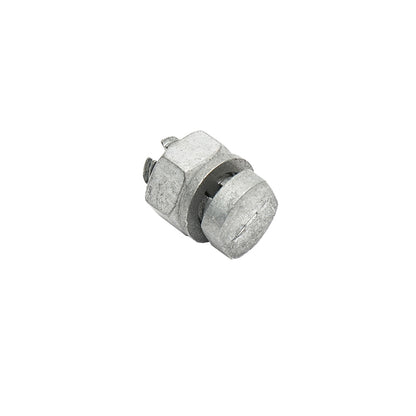 Electric wire connector through threading for electric fence