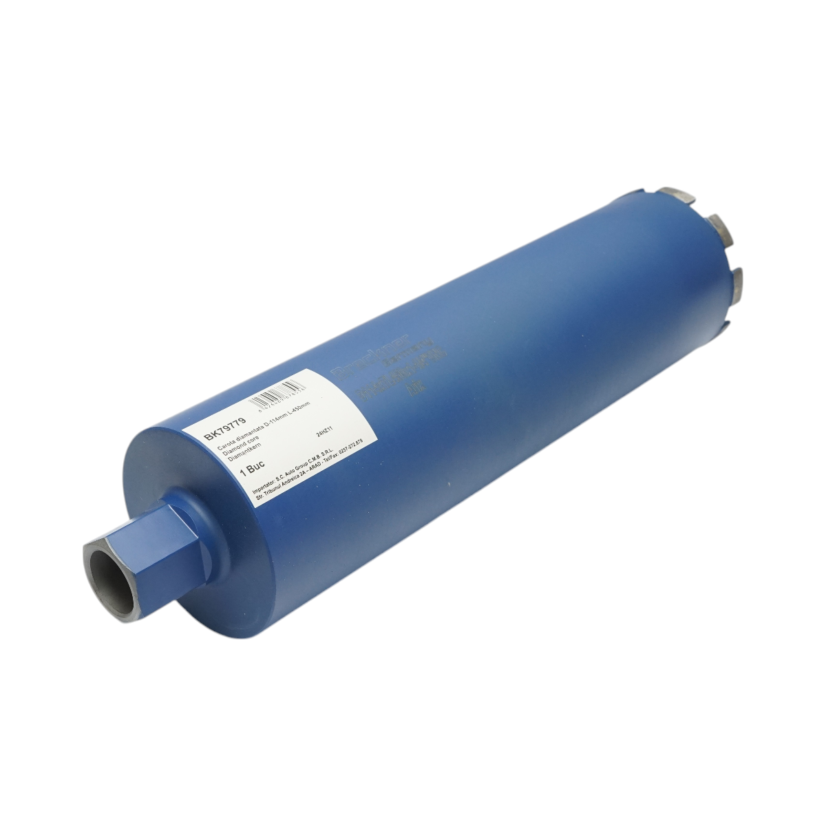 Diamond drill 114x450mm with 1-1/4 UNC internal thread, wet drilling for concrete, brick Breckner Germany