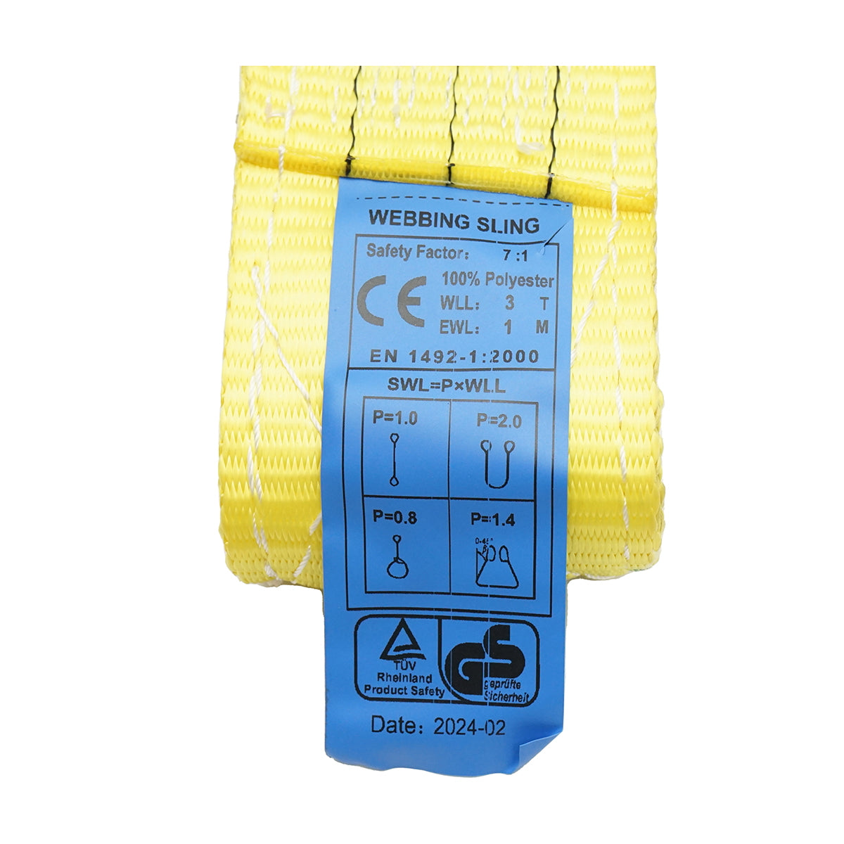 Lifting strap 1m x 75mm 3T Breckner Germany