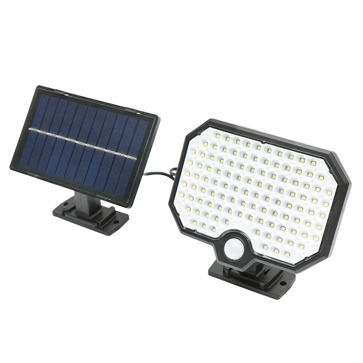 LED solar lamp 450lm with solar panel 1.65W/5.5V, battery 3.7V/1.8 Ah, remote control, 5m cable, and twilight sensor IP44 Breckner Germany
