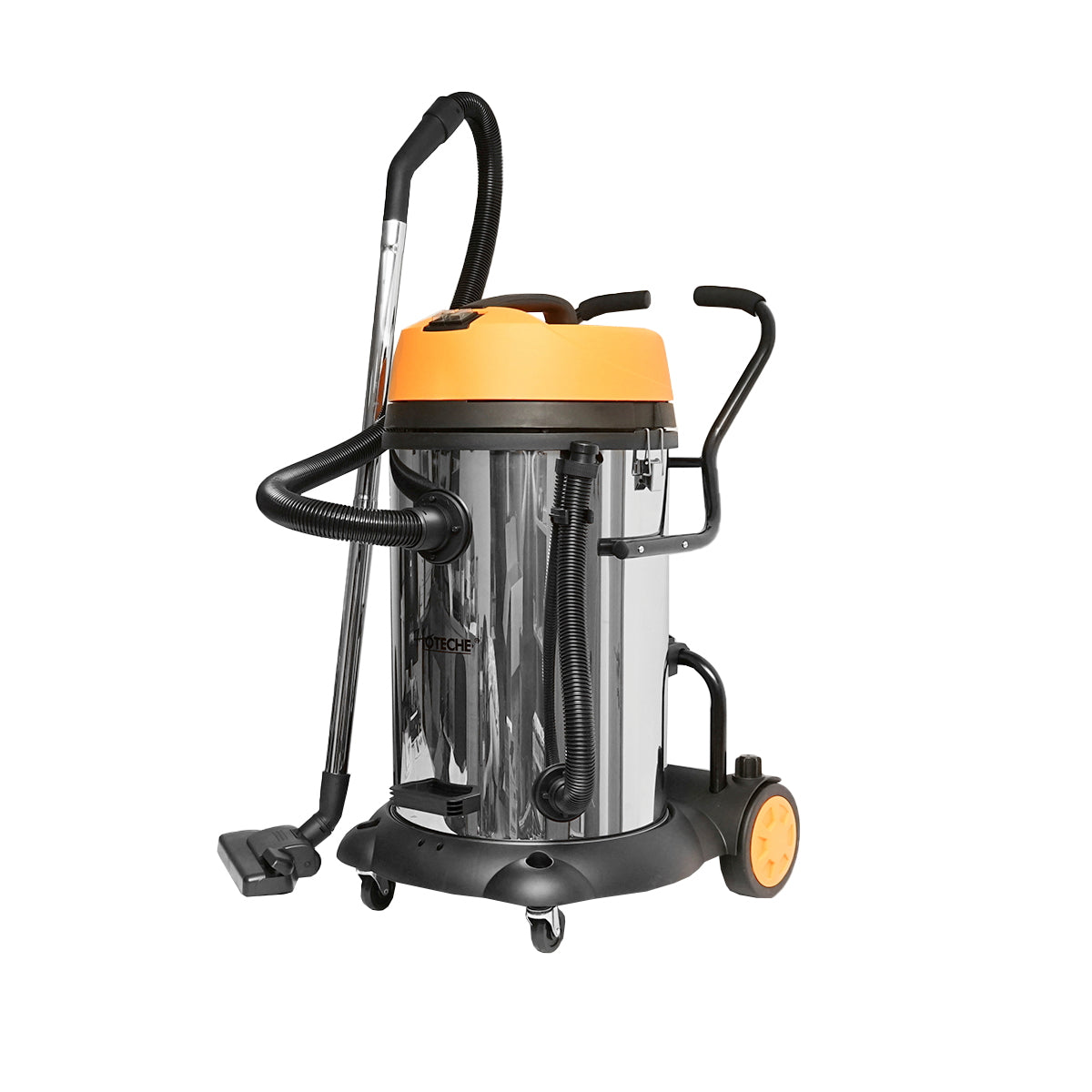 Professional industrial wet/dry vacuum cleaner volume 75L power supply voltage 220V, power 2x1200W stainless steel body Hoteche