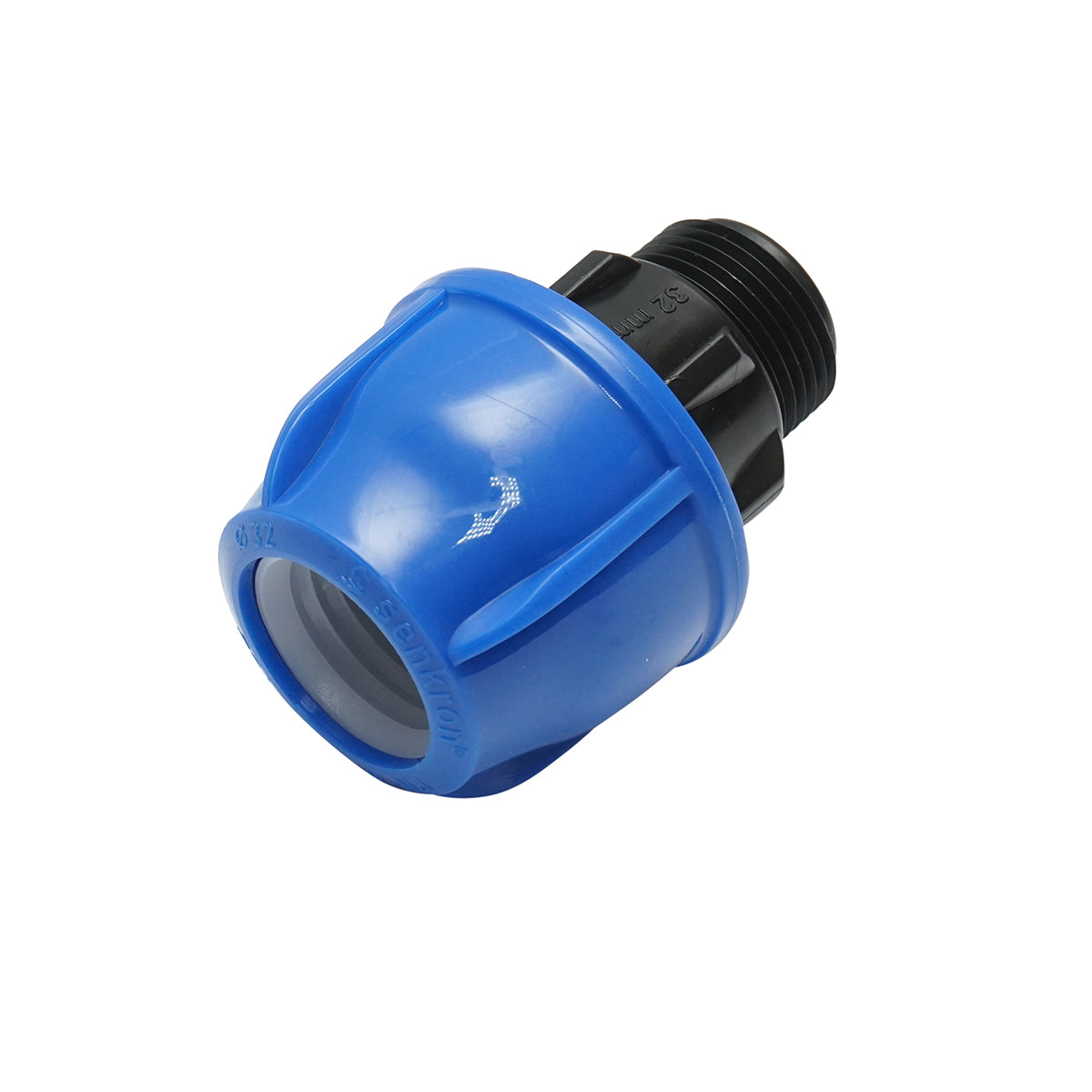 Compression fitting with external thread D32mmx1 inch, PN16 for irrigation systems