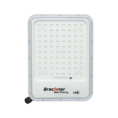 LED lamp with solar panels 50W projector 150W remote control, battery 3.2V/40Ah Breckner Germany
