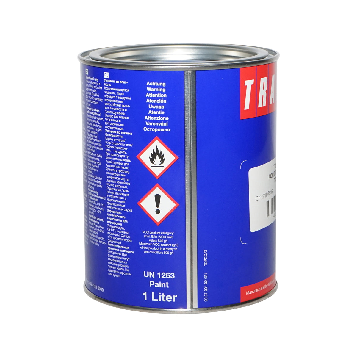 Ford blue automotive paint 1L Tractol