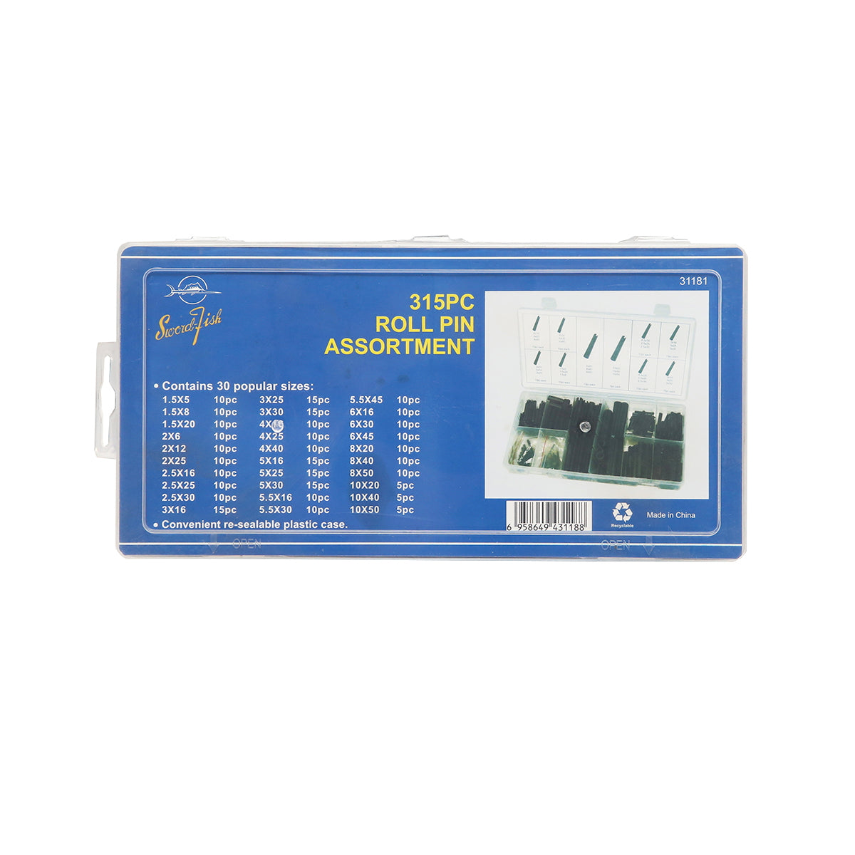 Elastic pin set 315 pieces