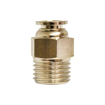 Right quick connector made of metal and metal screw fi 6 with M14.