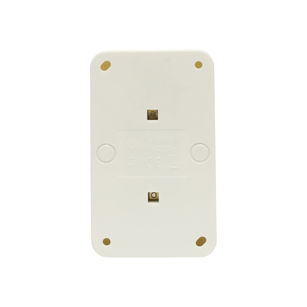 Double Schuko socket with grounding, white PT 16A, 250V applied with child protection Breckner Germany