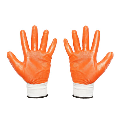 Synthetic rubber work gloves white-orange size 10 Breckner Germany