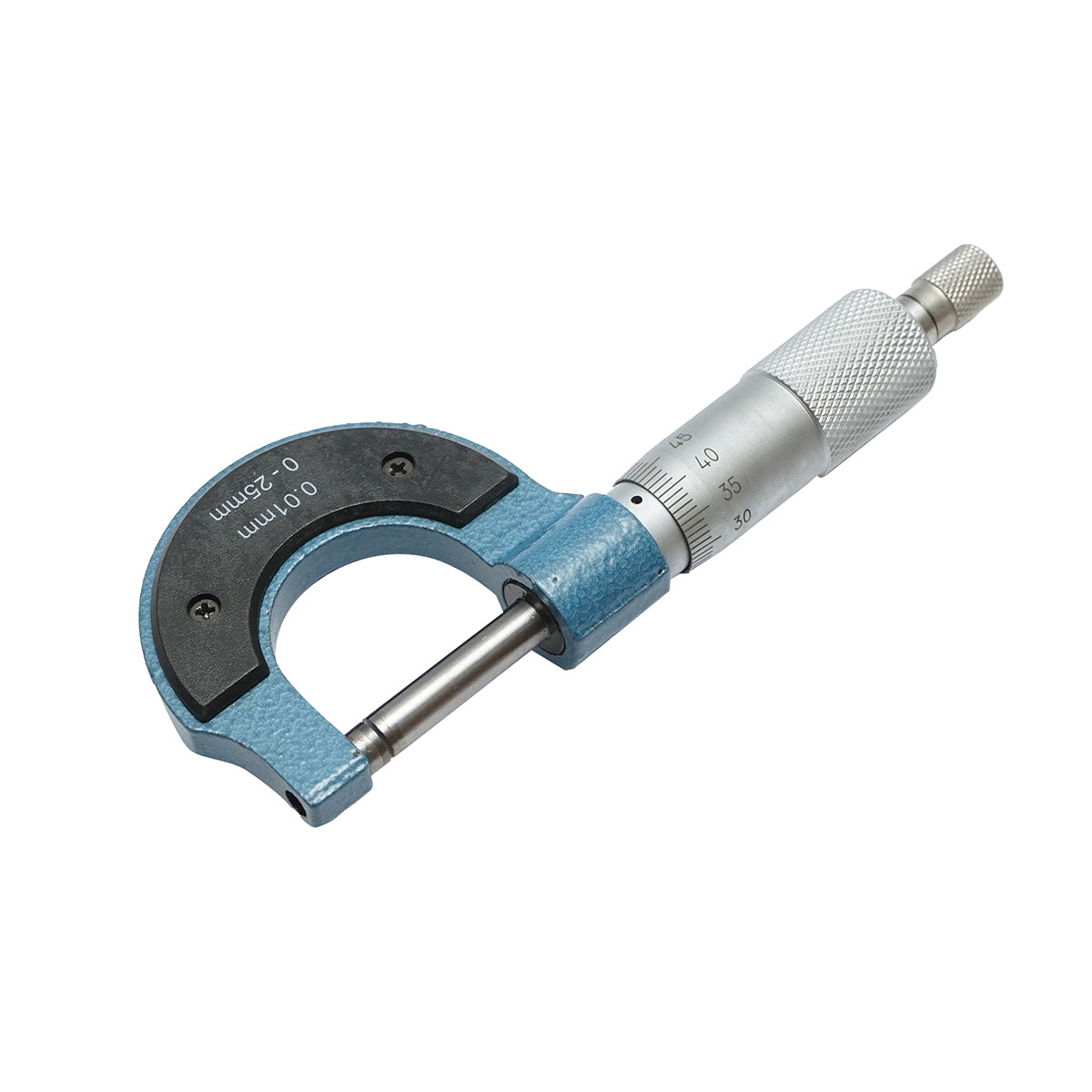 External mechanical micrometer with enamel frame, metric 0-25 mm