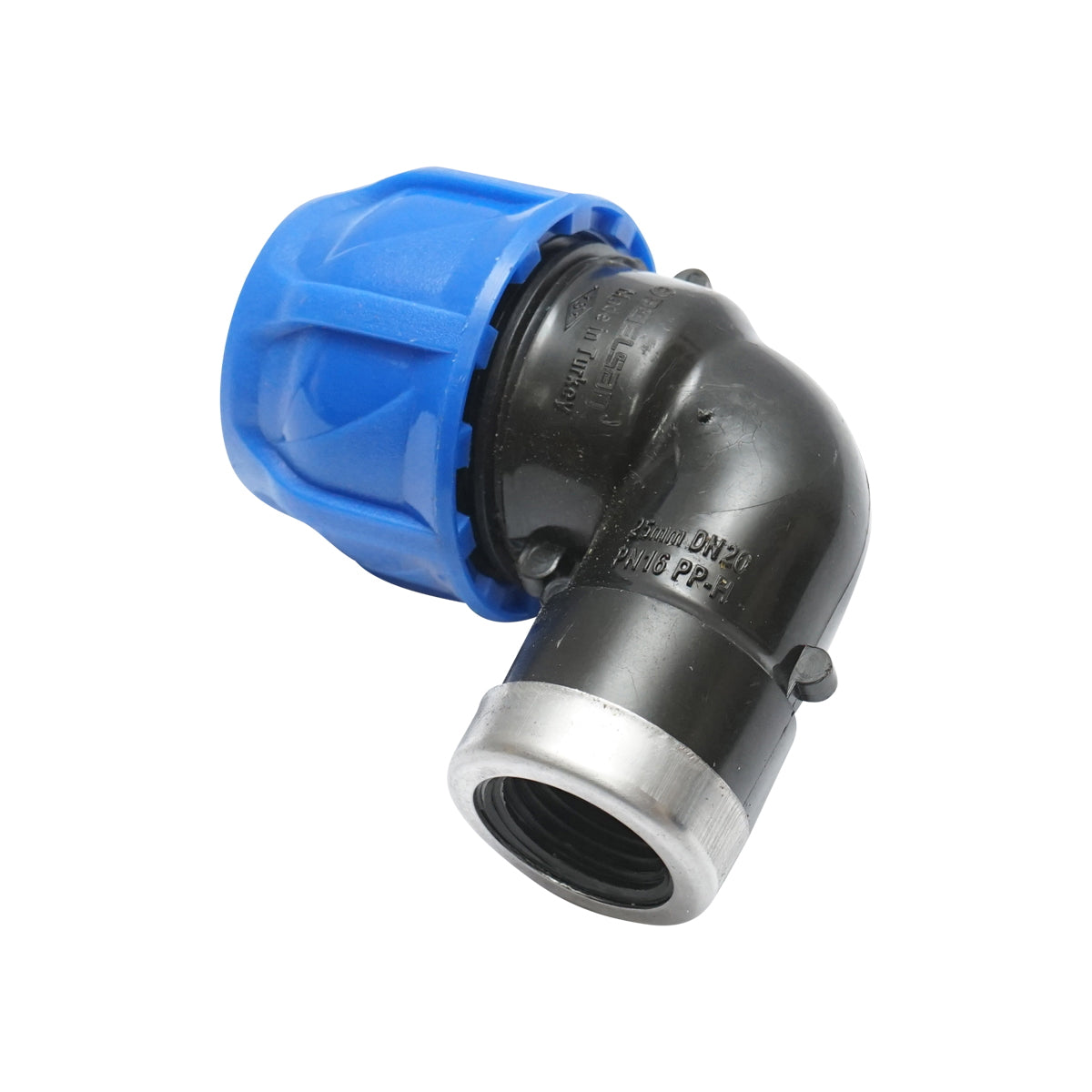 Compression fitting with internal thread D25mmx1/2 toll PN16, for irrigation systems