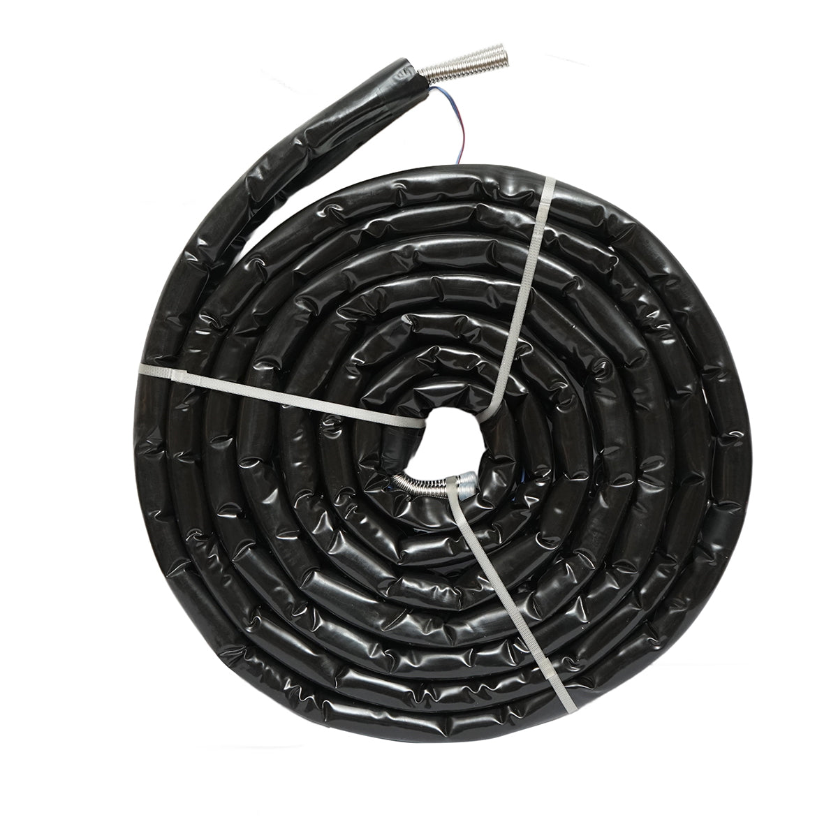 10m double stainless steel pipe DN16-3/4 corrugated, flexible, insulated with cable for temperature sensor for residential solar installations.