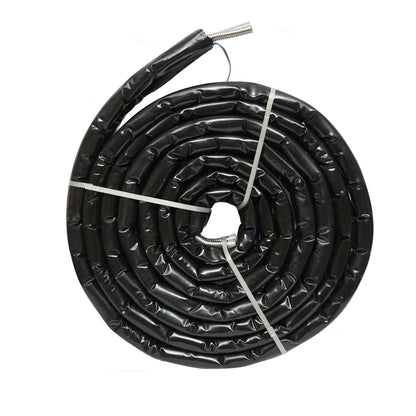 10m double stainless steel pipe DN16-3/4 corrugated, flexible, insulated with cable for temperature sensor for residential solar installations.