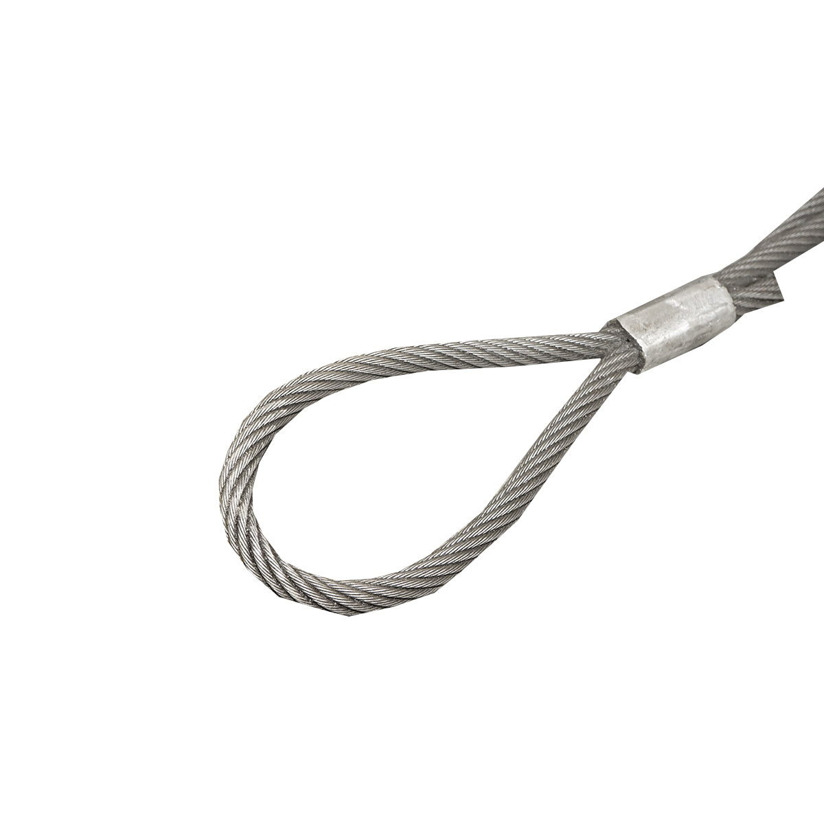 Steel winch cable/rope with a thickness of 16mm and a length of 4m, hook and ring for towing or lifting