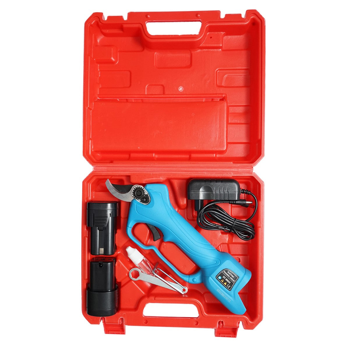850W electric garden shears with 2 Li-ion batteries 16.8V, diameter 0-28mm