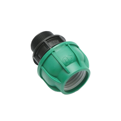 Compression fitting with external thread D40mmx5/4 toll, PN10 Bar for irrigation systems