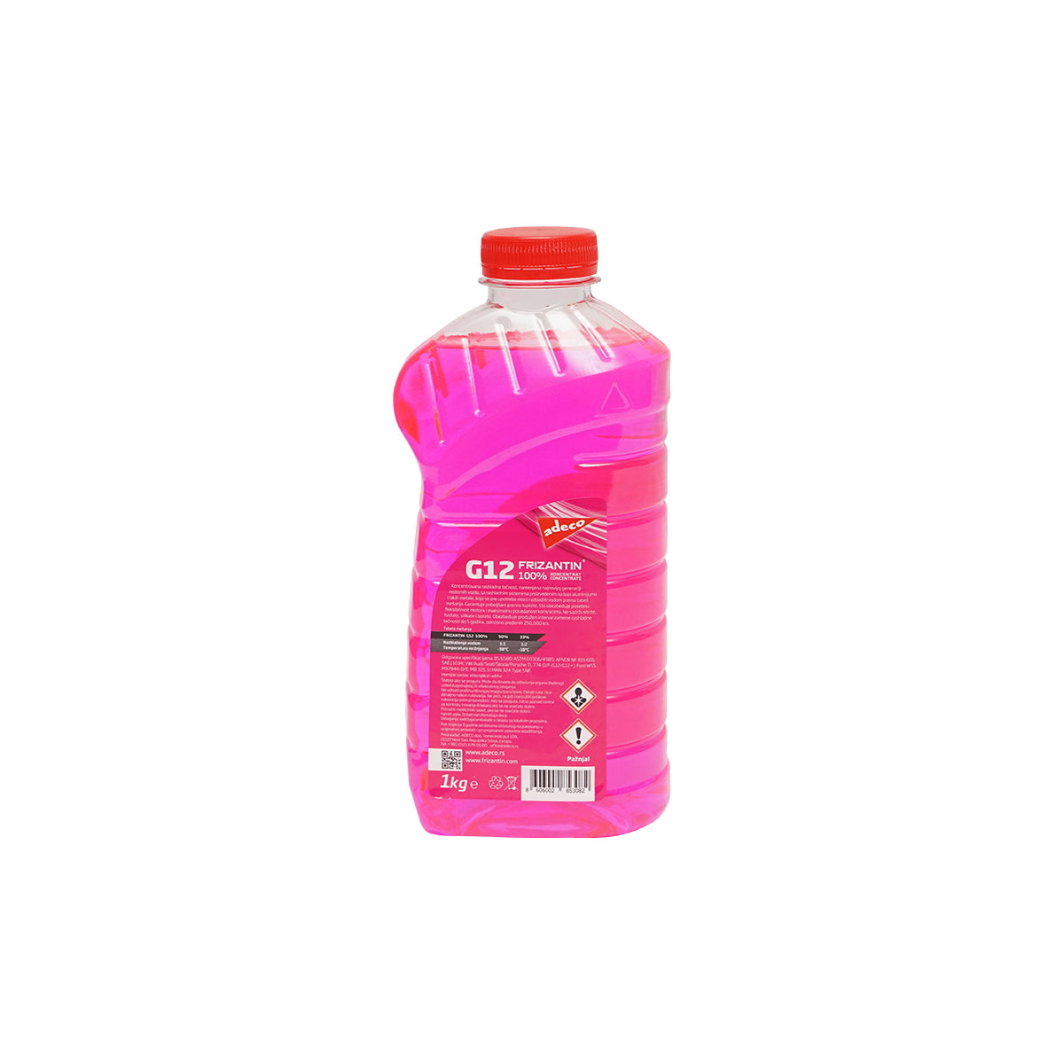 G12+ pink antifreeze concentrated -38 degrees 1:1 1Kg Adeco
