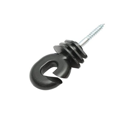 Compact black isolator fi 5.9mm 111x40mm electric fence Mezofarm