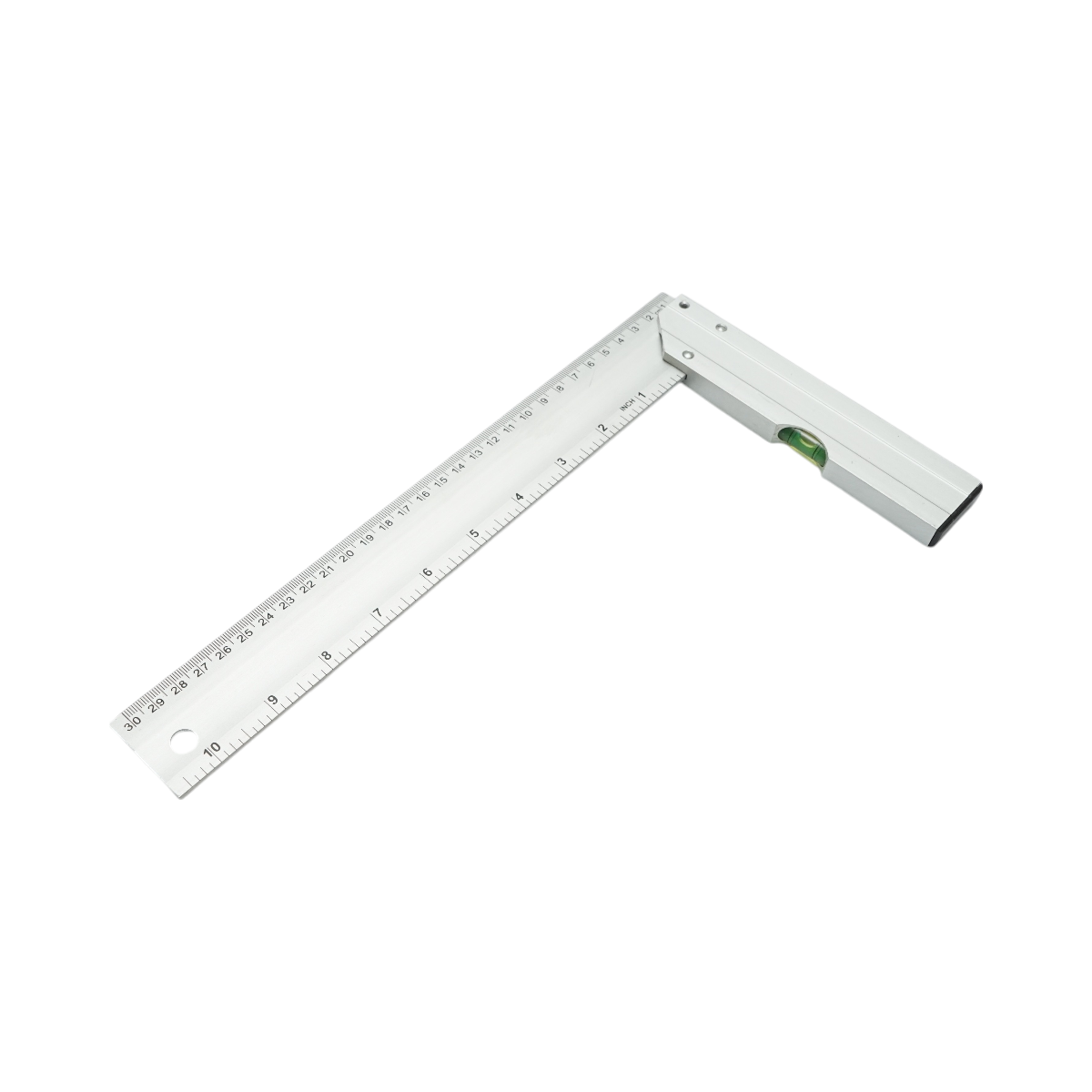 Aluminum carpenter's square with level 300mm/12 inch Crownman