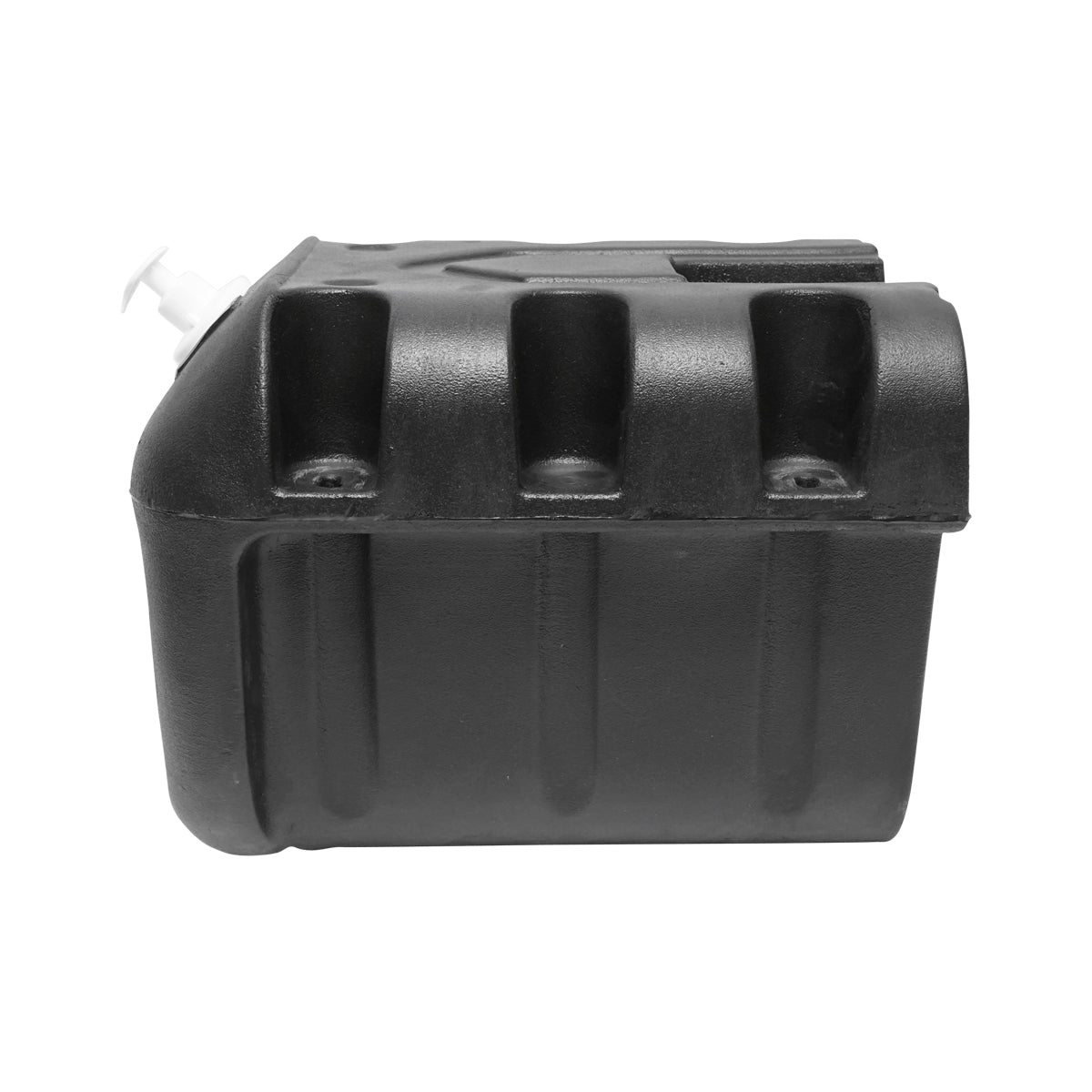 30L water tank with tap and 250ml soap dispenser. black plastic 332x420x331 mm