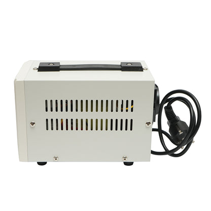 Single-phase automatic voltage stabilizer with relay 1000VA/140-260V, 2 Schuko sockets 230V, LCD display Breckner Germany