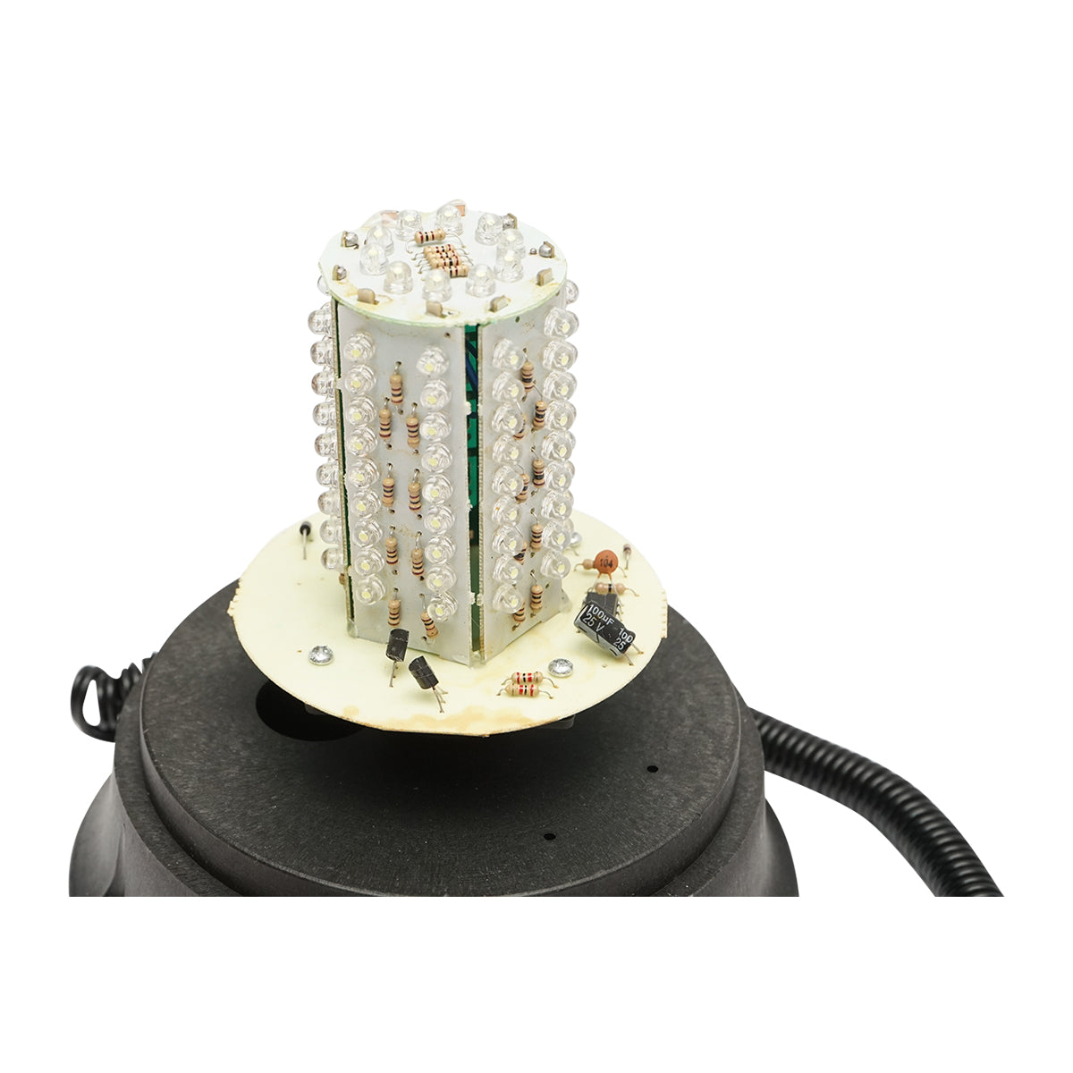 LED beacon with magnetic base and 12V cigarette lighter power supply