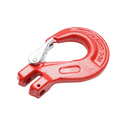 Hook with bolt and safety for chain link fi 8mm, maximum load capacity 2T