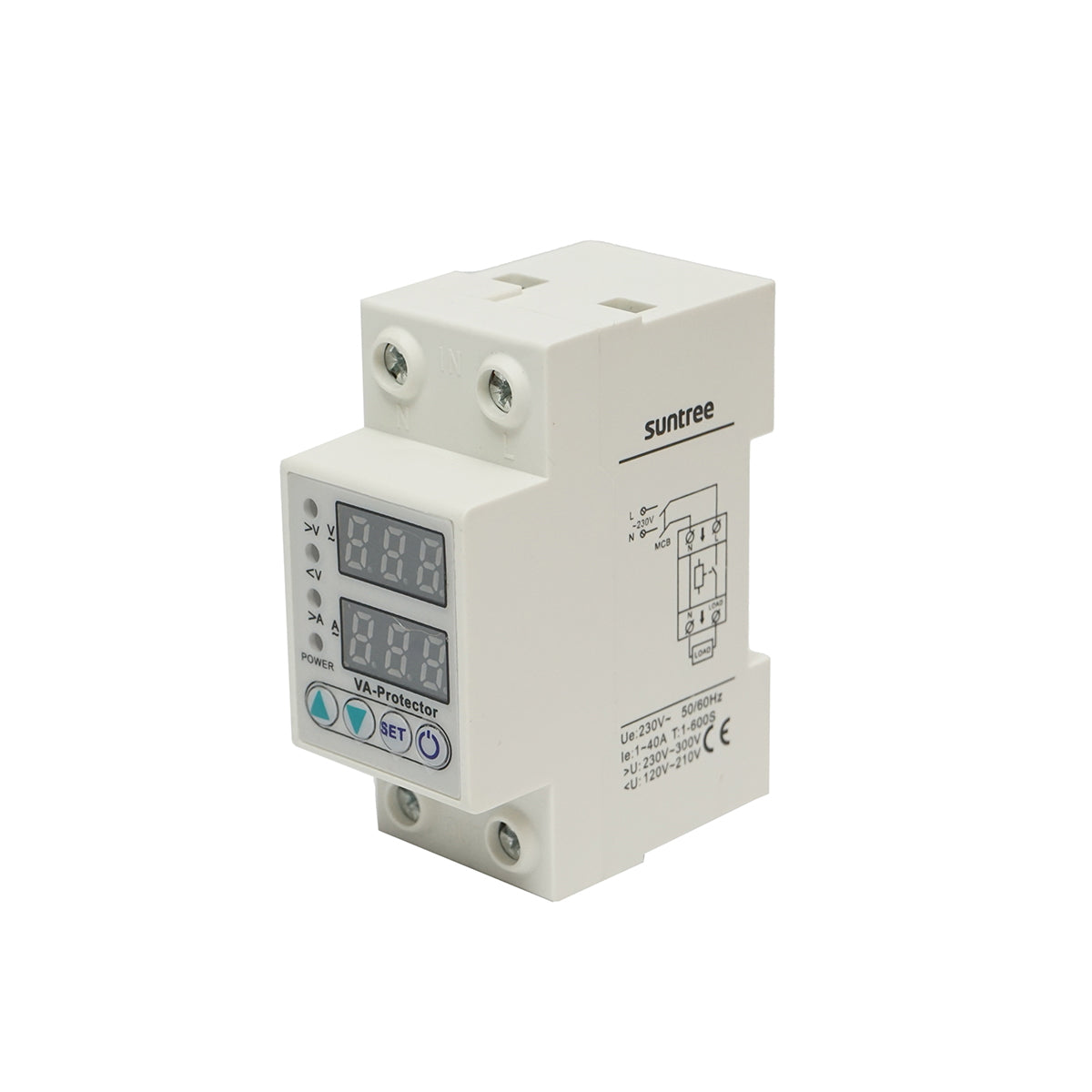 Digital relay 40A for monitoring and protection against undervoltage, overvoltage 220V, LDVP1-40A