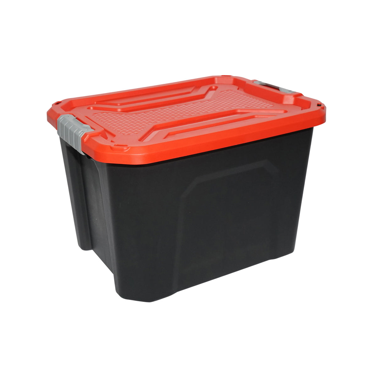 Box, heavy duty storage box 40L with lid, red 490x380x200mm Breckner Germany