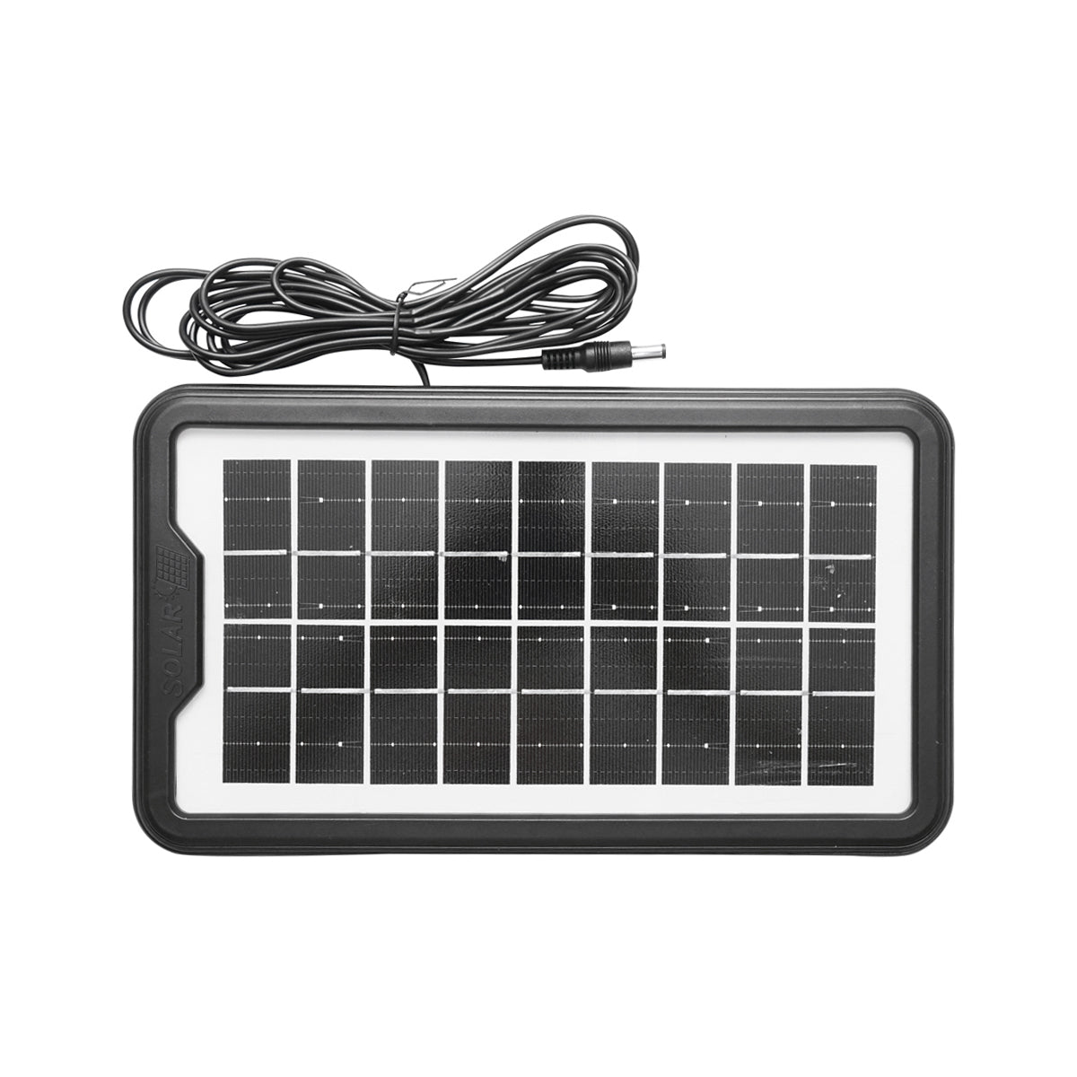 Portable LED lighting kit with 3 bulbs/projector, solar panel, and 6V, 4.5Ah battery for fishing camping GD-8017